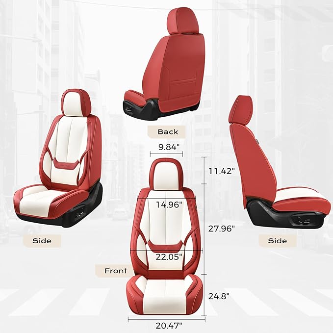 Coverado Seat Covers, Car Seat Covers Front Seats, Car Seat Cover, Car Seat Protector Waterproof, Car Seat Cushion Nappa Leat
