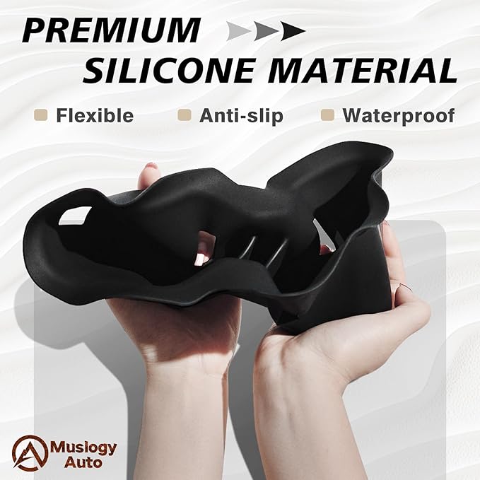 Muslogy Center Console Cup Holder Inserts Compatible with 2025 2026 Nissan Kicks Accessories Middle Console Armrest Front Drink Stopper Non-Slip Silicone Rubber Organizer Drink Cup Holder Organizer