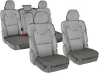 Motor Trend Car Seat Covers for Front & Rear Full Set - Nappa Leather Seat Protectors for Cars, Trucks & SUVs - Gray Automoti