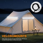 12V LED Interior Light Bar Kit Dimmable IP67 Waterproof Camping String Lights, 4 Bars White Aluminum Magnetic Mount Exterior Lights for RV, Camping Tent,Car