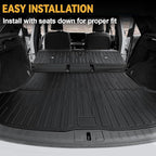 Floor Mats for Lexus RX350/RX350H/RX500h 2023-2026, All Weather Floor Mats Trunk Cargo Liner with Backrest Protectors and Door Sill Guards Accessories, Full Coverage Set (Not fit RX450h & PHEV)