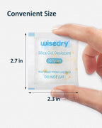 wisedry 10 Gram [30 Packs] Silica Gel Desiccant Packets Reusable for Moisture with Color Indicating Rechargeable Small