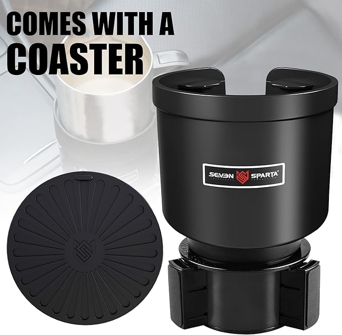 Upgraded Car Cup Holder Expander Adapter with Offset Adjustable Base, Compatible with Yeti 14/24/36/46oz Ramblers, Hydro Flas