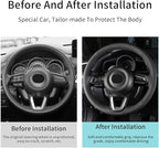 Hand Sewn Microfiber Leather Steering Wheel Cover on Wrap,Fit for 2017 2018 Mazda 3/2017-2020 Mazda CX-5 Mazda 6/2016-2020 CX-9/2018 2019 2020 CX-3