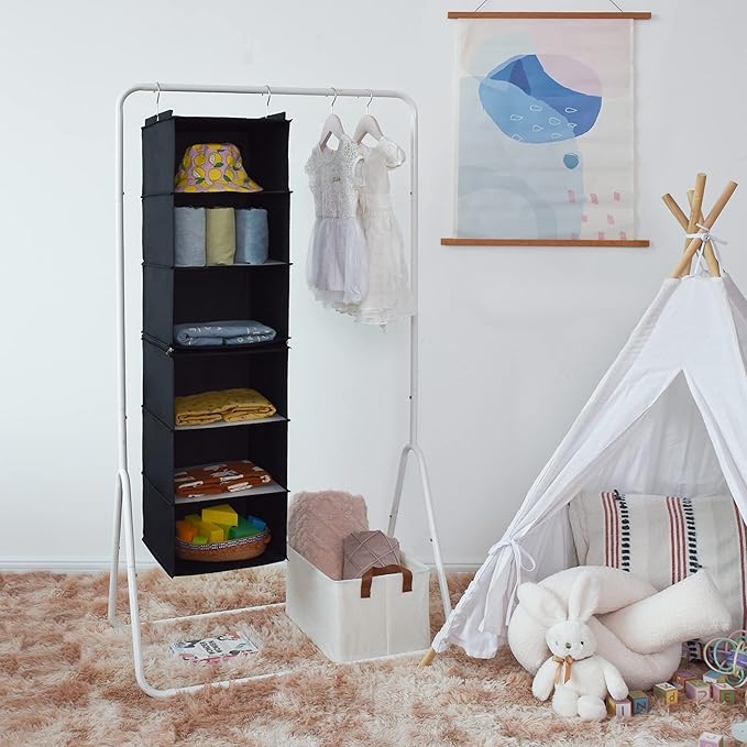 GRANNY SAYS 6-Shelf Hanging Organizer for Closet, Separable to 2 Pack 3-Shelf Hanging Shelves, Hanging Organizer for Bedroom,
