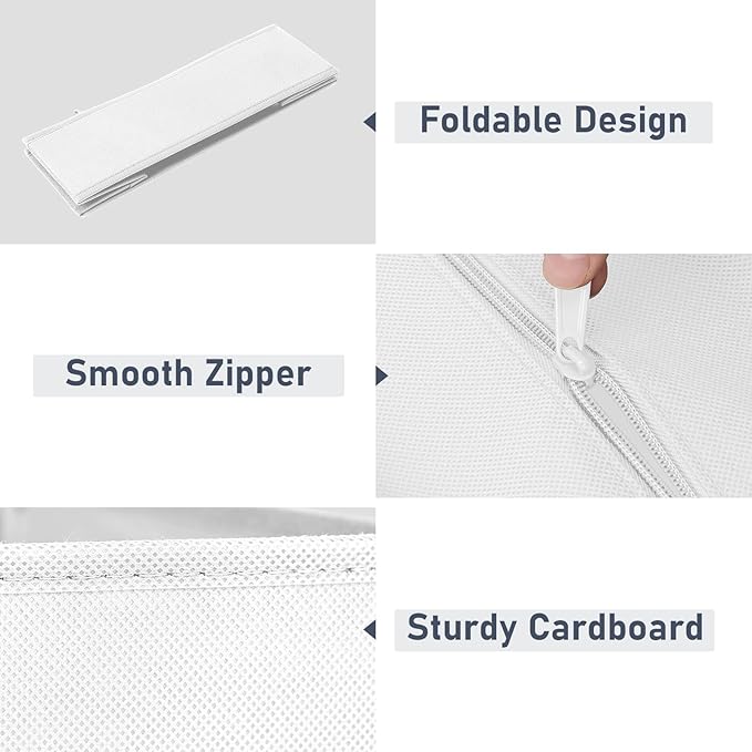 DIMJ Drawer Organizer Clothes - 20 Pack Closet Drawer Organizer Bins for Baby Clothes Storage, Fabric Dresser Organizer for N