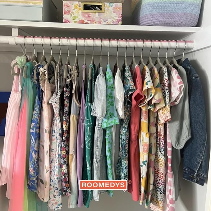 Roomedys® Spacing Tape for Hangers, Spacer, Clothes Divider, Closet Organizer, Perfectly Spaces Hangers & Clothing for Adults