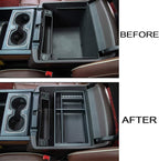 JKCOVER Compatible with (2014 2015 2016 2017 2018) Chevy Silverado/GMC Sierra， (2015-2020) Chevy Suburban/Tahoe/GMC Yukon Center Console Organizer Tray Accessories - Full Console w/Bucket Seats ONLY