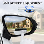 LivTee Blind Spot Mirror, Rectangular Shaped HD Glass Frameless Convex Rear View Mirror with wide angle Adjustable Stick for Cars SUV and Trucks, Pack of 2