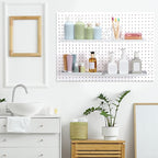 Lineshading 4 Pcs Pegboard Shelves, 12 x 5 Inch Metal Shelf Brackets Pegboard Tray Accessories Wall Organizer for Craft Room 