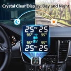 Tymate TM7 Tire Pressure Monitoring System, Wireless TPMS with 4 External Sensors & 6 Alarm Modes, Colorful Display, Real-time Tire Pressure Monitor System, Ideal for RV SUV MPV Truck Sedan(0-144 PSI)