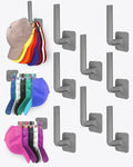 Hat Rack for Hat Storage(8-Pack), Multi-Purpose Hat Organizer, Strong Adhesive Hat Hooks for Wall, Hat Organizer for Baseball