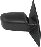 TRQ Power Heated Textured Black Side Mirror Set w/Puddle Light Driver & Passenger Compatible with 2011-2012 Ford Fusion, 2011
