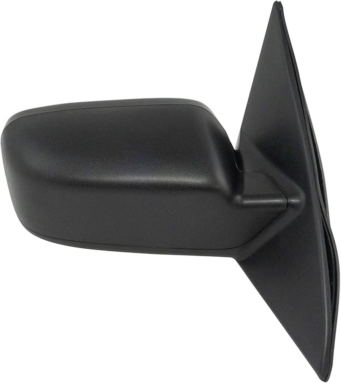 TRQ Power Heated Textured Black Side Mirror Set w/Puddle Light Driver & Passenger Compatible with 2011-2012 Ford Fusion, 2011