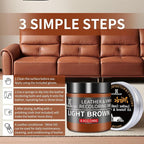 SHADAIWUYU 8.5oz Leather Recoloring Balm with 100ml Mink Oil,Light Brown Leather Repair kit for Furniture and Car Interior,Le