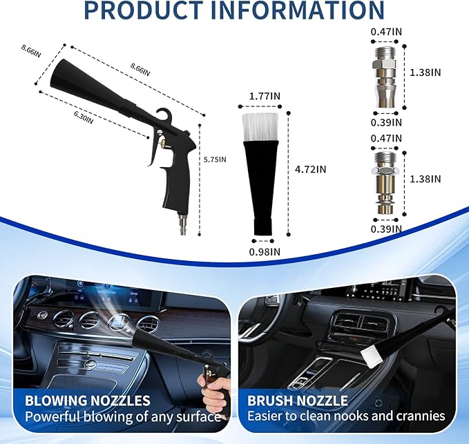 Car Cleaning Gun Detailing Interior Dryer Air Blow Gun|Car Detailing Kit Interior Cleaner|High Pressure Blower Gun|Car Cleani