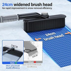 3 In 1 Snow Brush and Ice Scraper for Car Windshield Extendable Snow Removal 360° Pivoting Vehicle Winter Shovel Brush Snow Scraper with Long Handle (Grey)