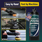 Carfidant Medium Cut Polish – Car Scratch Remover & Swirl Remover – Polishing Compound Restores Gloss & Clarity – One-Step Paint Correction Polish for Hand or DA Polisher – 16 oz