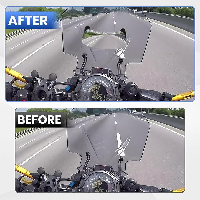 GUAIMI Motorcycle Mirrors 180 Degree Wide-angle Safety Rear View Mirror Blind Spot Side Mirror for Motorcycle, ATV/UTVs, Scooters, Cars, Aircrafts, Boats