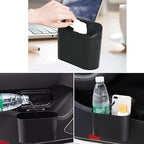 Car Trash Can Bin with Lid - 2 Packs Universal Vehicle Mini Leakproof Garbage Can Bin with 40pcs Trash Bags Car Organizers and Storage for Front Back Seat Accessories for Auto Office Home(Black)
