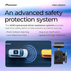 Pioneer VREC-Z820DC Dual Dash Cam Front and Rear Car Camera - Premium 4K Camera, AI-ISP Starvis Night Vision, 139 Degree Wide