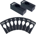 Vantasii 40 Pack Rectangular Black Plastic Clothing Size Closet Rack Dividers Hangers, Preprinted in 8 Sizes XXS, XS, S, M, L