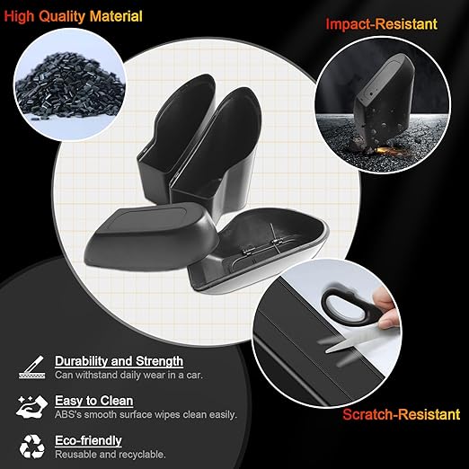 for Tesla Model Y Trash Can Tesla Model 3 Trash Bin for 2018-2024 Tesla Small Car Trash Can for Driver & Passenger Front Side Door Mini Trash Garbage Bin w/Lid (Tesla Left & Right Side)