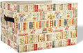 Boho Classroom Storage Boxs,Book Shelf Storage Basket Organizers Bins With Handles,Collapsible Storage Basket for Books Readi
