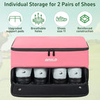 ANILD Golf Trunk Organizer, 2 Layer Golf Storage Case with Separate Ventilated Compartment for 2 Pair Shoes, for Balls, Tees,