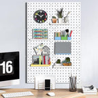 12Pcs Peg board, Pegboard Wall Organizer Panels, Wall Mount Display Small Pegboard Kits, Pegboard, Peg Boards for Wall Craft 