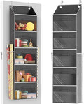 Ofiray-home Over Door Wrapping Paper Organizer Storage with 5 Removable Drawers & 2 Large Side Pockets for Gift Wrap Rolls Wr