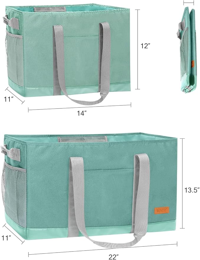 WONDAY Extra Large Utility Tote Bag - Standing Reusable Grocery Bag with Handle