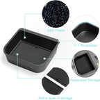 smabee 2PCS Center Console Organizer for 2024 2025 2026 Toyota Land Cruiser Prado 250 Accessories Interior ABS Center Console Organizer Storage Box Tray