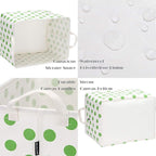 Sea Team Collapsible Canvas Fabric Storage Basket with Handles, Rectangle Waterproof Storage Bin, Box, Cube, Foldable Shelf B