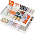 DIMJ Drawer Organizer Clothes Storage - 16 Pack Baby Dresser Organizer for Nursery, Foldable Drawer Dividers for Bedroom Clos