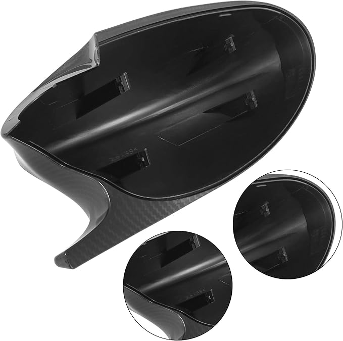 X AUTOHAUX Exterior Rear View Mirror Housing Door Wing Mirror Cover Cap for BMW 3 Series E90 E91 E92 E93 Pre-facelift Models 330i 330xi 325i 325xi 328i 328xi 2005-2008 Carbon Fiber Pattern