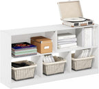 Furinno DALY Book Shelf, 5-Cube Bookshelf, Horizontal Cube Storage Organizer Bookcase, 10.9 x 47.2 x 23.6, for Living Room, B