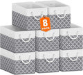 Fab totes Storage Bins [8-Pack], Foldable Storage Baskets for Organizing Toys, Books, Shelves, Closet, Large Storage Box with