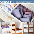 Criusia Drawer Organizer Clothes, 24 Pack Dresser Organizer Bins for Nursery Bedroom, Closet Organization and Storage Divider