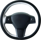 MEWANT Hand Stitched Steering Wheel Cover for Tesla Model 3 2017-2023 / Model Y 2020-2023 for Tesla Model 3/Y Accessories(3D Style)