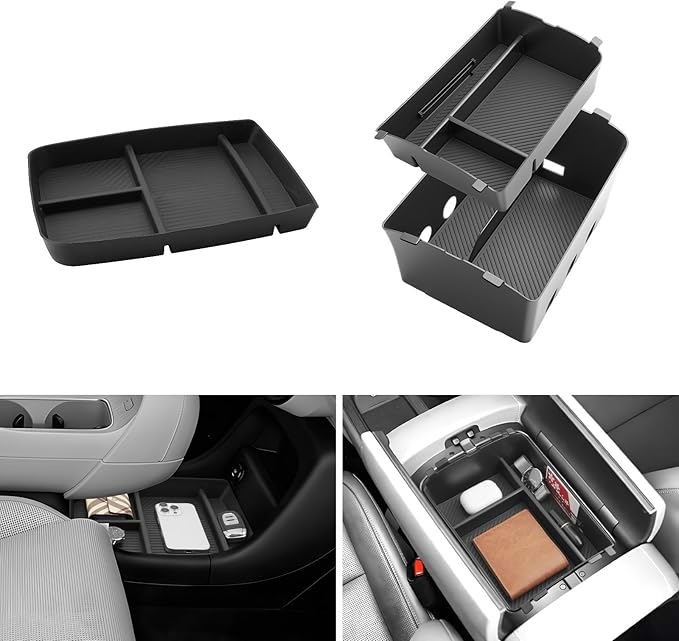 LUWU Center Console Organizer Compatible with 2026 Hyundai Palisade Calligraphy Accessories Palisade LX3 2026 Accessories Armrest Console Organizer & Armrest Lower Storage Tray 3PCS (ONLY for 7-Seat)