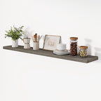 Vivelove Elm Wood Floating Shelves, Wooden Shelves for Wall with Invisible Bracket for Living Room Bedroom Bathroom Office Bo