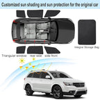 Front Side Half Window Shade Foldable Custom Fit for Do-dge Journey 2009-2020 Car Window Shades for Side Window Sun Shade UV Protection Heat Insulation for Camping Sleeping 6PCS