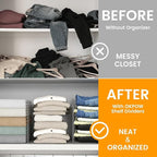 OKPOW Shelf Dividers for Closet Organization: 4 Pack Durable Clear Acrylic Divider Organizer for Shelves - Vertical Adjustabl