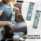 10 PCE Mushrooms Car Steering Wheel Cover for Women Center Console Armrest Pad Headrest Seat Belt Cover Car Accessories for Women Interior.(Snowflake Leaf)