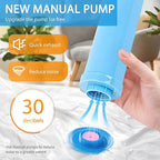 8 Pack Large Vacuum Storage Bags, Vacuum Seal Bags for Clothing with Hand Pump, 80% Space Saver Bags for Clothes, Pillows, Co
