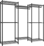 SONGMICS Heavy-Duty Clothes Rack, Garment Rack, Portable Closet, 68.7-Inch Wide Clothing Rack with Adjustable Mesh Shelves an