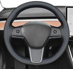 MEWANT Hand Stitched Steering Wheel Cover for Tesla Model 3 2017-2023 / Model Y 2020-2023 for Tesla Model 3/Y Accessories