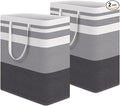 HomeHacks Laundry Basket,100L Each Waterproof, Freestanding Laundry Hamper, Collapsible Tall Clothes Hamper with Extended Han