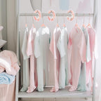 VIS'V Baby Hangers, 11 Inch Velvet Kids Hangers with 6 Pcs Clothes Size Dividers, Infant Toddler Nursery Closet Organization,